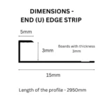 SOLID U Edge Strip 3mm - Image 3