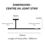 SOLID H Joint Strip 3mm - Image 3