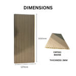 STC High Quality WPC Classic Wall Panel Beige CWP003 - Image 3