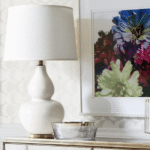 Ceramic White Gourd Table Lamp