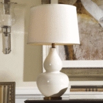 Luxurious Ceramic White Gourd Table Lamp - Image 2