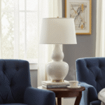 Ceramic White Gourd Table Lamp