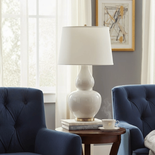 Ceramic White Gourd Table Lamp