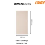 STC Luxurious PVC UV Sheet Latte Beige LIN26 - Image 2