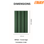 STC Innovative WPC Square Fluted Wall Panel Forest Sage WPS23 - Image 4
