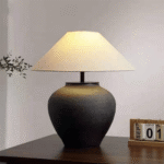 Black Ceramic Jar Table Lamp