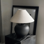 Modern Black Ceramic Jar Table Lamp - Image 4