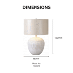 Modern Nordic Round Ceramic Table Lamp - Image 3
