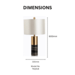 Luxurious Marble Cylinder Table Lamp - Image 2