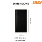 STC Luxurious PVC UV Sheet Black Gloss LIN29 - Image 2