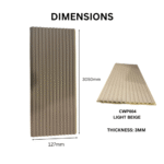 STC High Quality WPC Classic Wall Panel Light Beige CWP004 - Image 3