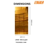 STC Luxurious PVC UV Sheet Mirror Gold LIN30 - Image 2