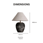 Modern Rustic Two Tone Ceramic Table Lamp - Image 3