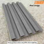 STC Innovative WPC Square Fluted Wall Panel Stone Grey WPS27 - Image 3
