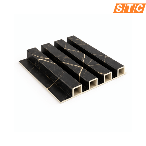 Square Fluted Wall Panel Obsidian Gold WPS28