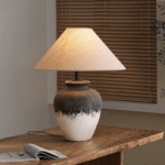 Japanese Style Vintage Ceramic Table Lamp - Image 4