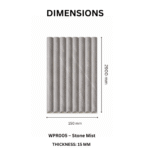 STC Innovative WPC Round Fluted Wall Panel Stone Mist WPR005 - Image 3