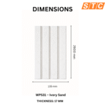 STC Innovative WPC Square Fluted Wall Panel Ivory Sand WPS31 - Image 4