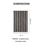 STC Innovative WPC Round Fluted Wall Panel Graphite Stone WPR006 - Image 3