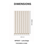STC Innovative WPC Round Fluted Wall Panel Latte Beige WPR007 - Image 3