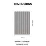 STC Innovative WPC Round Fluted Wall Panel Urban Grey WPR008 - Image 3