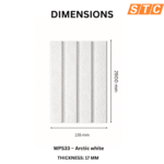 STC Innovative WPC Square Fluted Wall Panel Arctic White WPS33 - Image 4