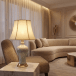 Modern American Style Fabric Lampshade Table Lamp - Image 5