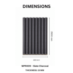 STC Innovative WPC Round Fluted Wall Panel Slate Charcoal WPR009 - Image 3