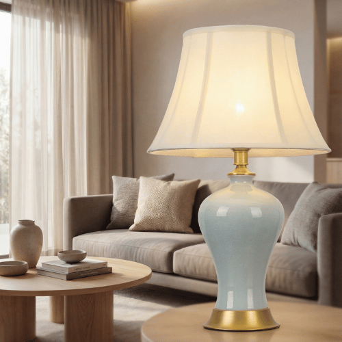 American Style Fabric Lampshade Table Lamp