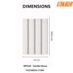 STC Innovative WPC Square Fluted Wall Panel Vanilla Stone WPS34 - Image 4