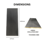 STC High Quality WPC Classic Wall Panel Installation Gray CWP001 - Image 3