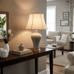 Modern American Style Fabric Lampshade Table Lamp - Image 4