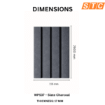 STC Innovative WPC Square Fluted Wall Panel Slate Charcoal WPS37 - Image 4