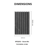 STC Innovative WPC Small Square Fluted Wall Panel Stone Mist WPQ001 - Image 3