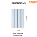 STC Innovative WPC Square Fluted Wall Panel Frost Blue WPS41 - Image 4