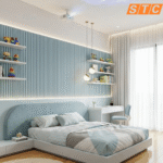 STC Innovative WPC Square Fluted Wall Panel Frost Blue WPS41 - Image 7