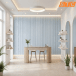 STC Innovative WPC Square Fluted Wall Panel Frost Blue WPS41 - Image 2