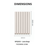 STC Innovative WPC Small Square Fluted Wall Panel Latte Beige WPQ003 - Image 3