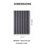 STC Innovative WPC Small Square Fluted Wall Panel Slate Charcoal WPQ004 - Image 3