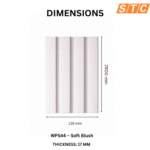 STC Innovative WPC Square Fluted Wall Panel Soft Blush WPS44 - Image 4