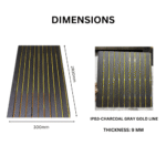 STC Groove PVC Panel Charcoal Gray Gold Line IPB3 - Image 4