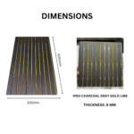 STC Groove PVC Panel Charcoal Gray Gold Line IPB3 - Image 3