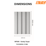 STC Innovative WPC Square Fluted Wall Panel Smoky Taupe WPS46 - Image 4