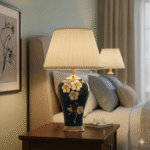 Floral Decorative Ceramic Table Lamp