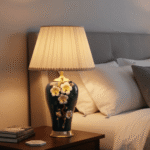 Floral Decorative Ceramic Table Lamp