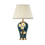 Modern Floral Decorative Ceramic Table Lamp - Image 2