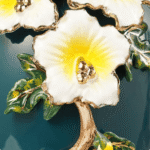 Modern Floral Decorative Ceramic Table Lamp - Image 6