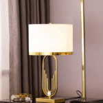 Antique Gold Table Lamp - Image 2