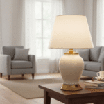 Luxe Elegant White Table Lamp - Image 2