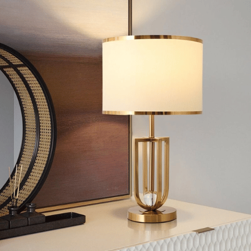 Golden Hollow Base Table Lamp